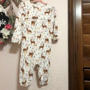 Angel deer bamboo deer romper 6-12 month